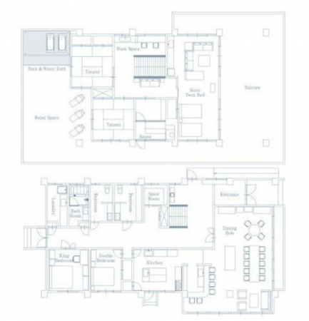 三豊市詫間町積、中古一戸建ての間取り画像です