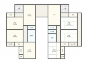 観音寺市流岡町、中古一戸建ての間取り画像です