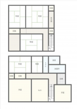 観音寺市八幡町、中古一戸建ての間取り画像です