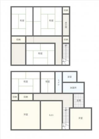 観音寺市八幡町、中古一戸建ての間取り画像です