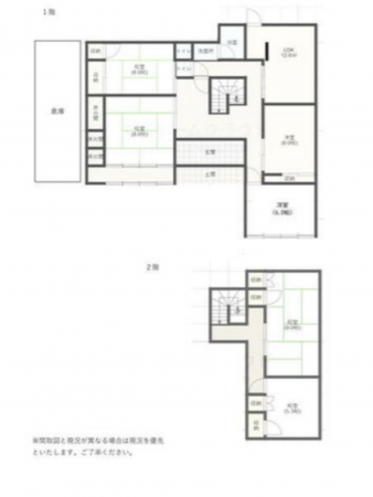 観音寺市新田町、中古一戸建ての間取り画像です