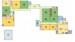 三豊市三野町吉津、中古一戸建ての間取り画像です