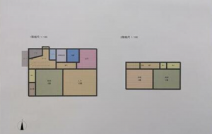 観音寺市村黒町、中古一戸建ての間取り画像です