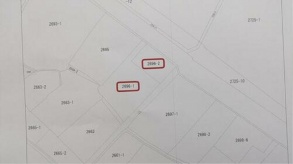 三豊市高瀬町下勝間、土地の間取り画像です
