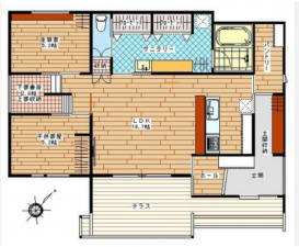 三豊市高瀬町上高瀬、中古一戸建ての間取り画像です