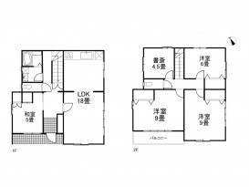 中古戸建て 松本市波田 5LDK(洋9、洋9、洋6、洋4.5、和5、LDK18)