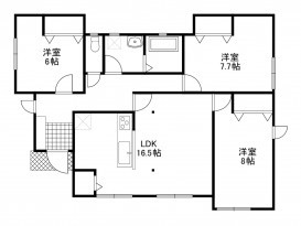 中古戸建て 岡谷市郷田1丁目 3LDK