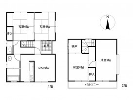 中古戸建て 塩尻市広丘吉田 4LDK+WIC+納戸