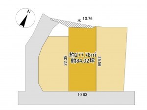 佐賀市鍋島町、土地の間取り画像です