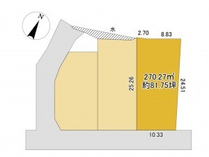 佐賀市鍋島町、土地の間取り画像です
