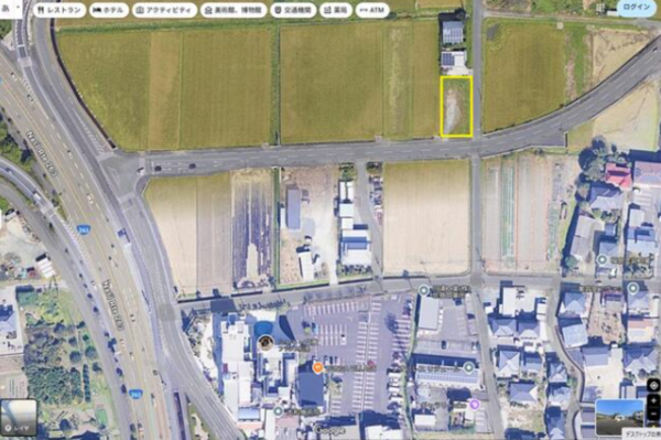 佐賀市大和町、土地の地図画像です