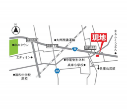 佐賀市兵庫町、土地の地図画像です