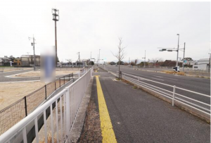 佐賀市兵庫町、土地の前面道路を含む現地写真画像です