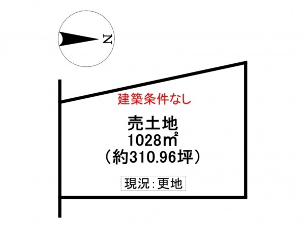 佐賀市大和町、土地の間取り画像です