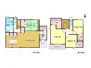 佐賀市高木瀬東、中古一戸建ての間取り画像です