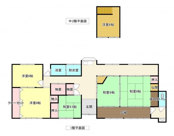 佐賀市大和町、中古一戸建ての間取り画像です