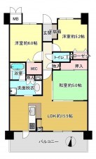 佐賀市兵庫北、中古マンションの間取り画像です