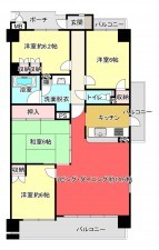 佐賀市神野西、中古マンションの間取り画像です