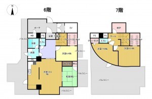 佐賀市鍋島、中古マンションの間取り画像です