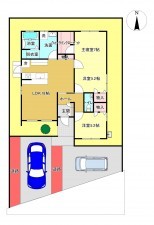 佐賀市高木瀬東、中古一戸建ての間取り画像です