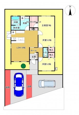 佐賀市高木瀬東、中古一戸建ての間取り画像です