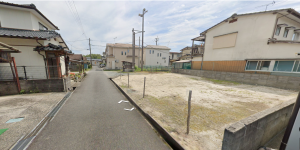 佐賀市大和町、土地の前面道路を含む現地写真画像です