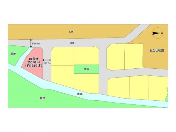 佐賀市金立町、土地の間取り画像です