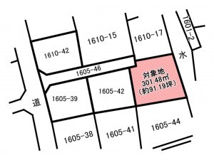 佐賀市高木瀬西、土地の間取り画像です