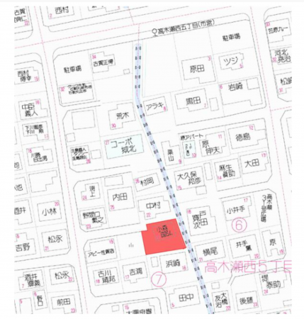 佐賀市高木瀬西、土地の地図画像です