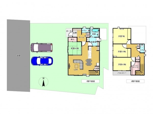 佐賀市大和町、新築一戸建ての間取り画像です