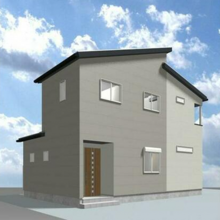 佐賀市大和町、新築一戸建ての完成予想図（外観）画像です