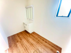 佐賀市大和町、新築一戸建ての洗面画像です