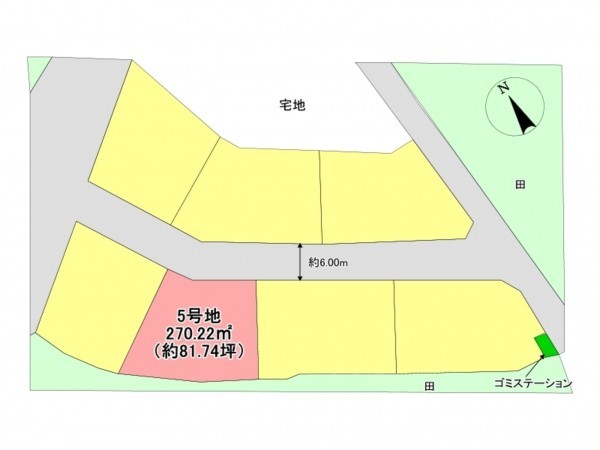 佐賀市金立町、土地の間取り画像です