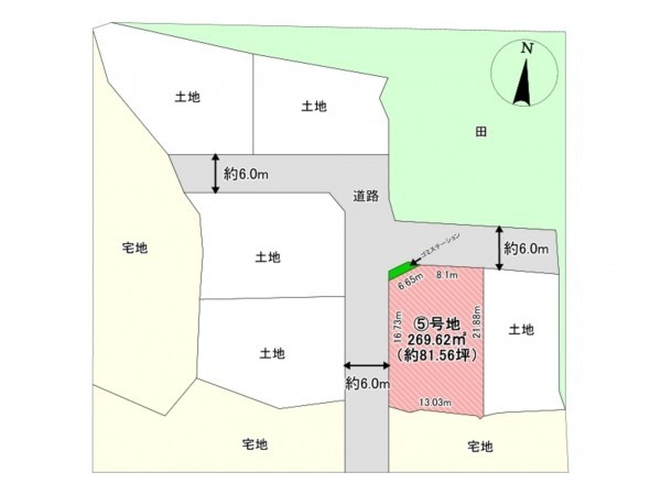 佐賀市大和町、土地の間取り画像です