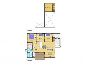 佐賀市大和町、新築一戸建ての間取り画像です