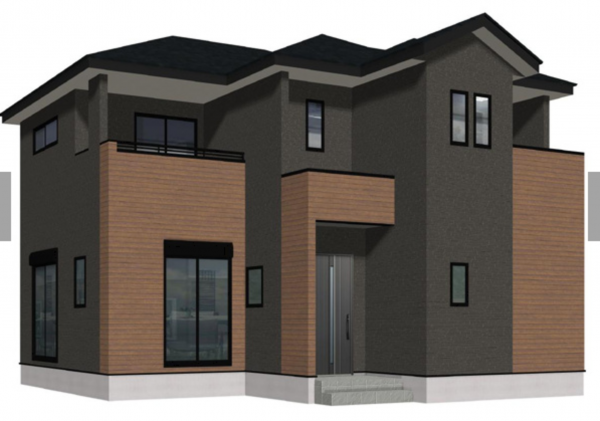 佐賀市大和町、新築一戸建ての完成予想図（外観）画像です