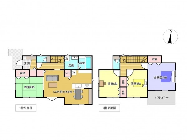 佐賀市高木瀬東、新築一戸建ての間取り画像です