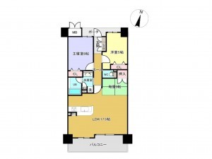 佐賀市兵庫北、中古マンションの間取り画像です
