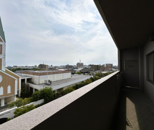 佐賀市兵庫北、中古マンションのバルコニー画像です