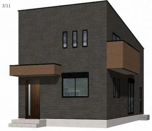 佐賀市神野西、新築一戸建ての完成予想図（外観）画像です