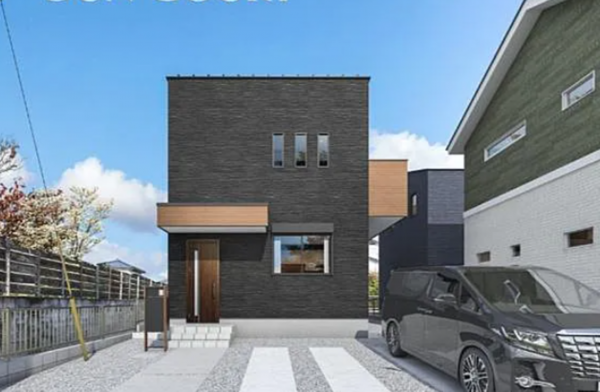 佐賀市神野西、新築一戸建ての完成予想図（外観）画像です