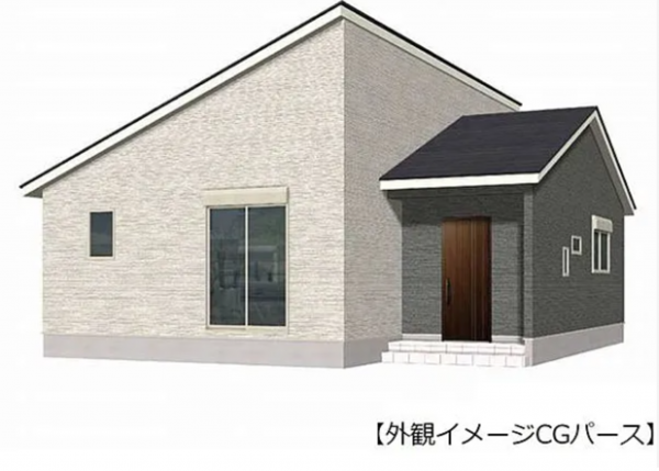 佐賀市鍋島町、新築一戸建ての完成予想図（外観）画像です