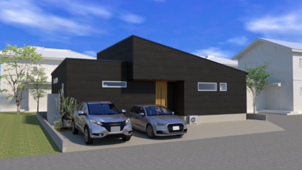 佐賀市八戸溝、新築一戸建ての完成予想図（外観）画像です