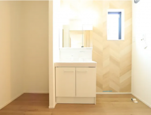 佐賀市鍋島、新築一戸建ての洗面画像です