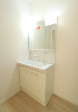 佐賀市大和町、新築一戸建ての洗面画像です