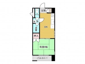 佐賀市栄町、中古マンションの間取り画像です