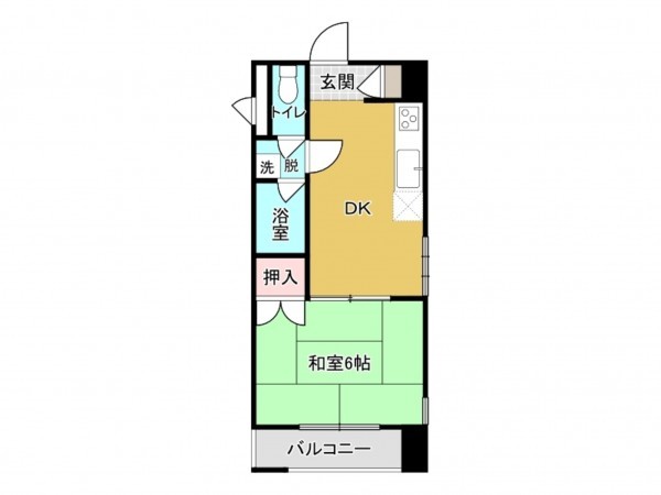 佐賀市栄町、中古マンションの間取り画像です