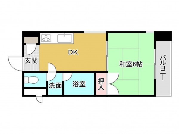 佐賀市栄町、中古マンションの間取り画像です