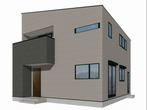 佐賀市八戸溝、新築一戸建ての完成予想図（外観）画像です