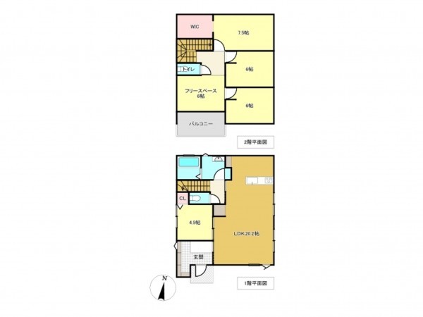佐賀市八戸溝、新築一戸建ての間取り画像です